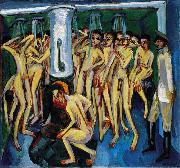 Ernst Ludwig Kirchner The soldier bath or Artillerymen oil painting artist